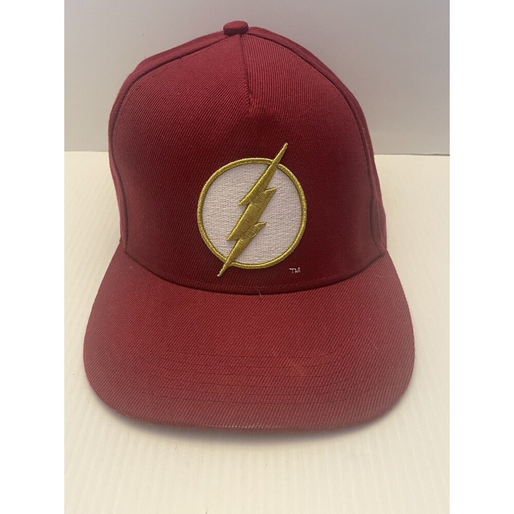 DC Comics The Flash  Dark Red Snapback Hat Embroidered Logo